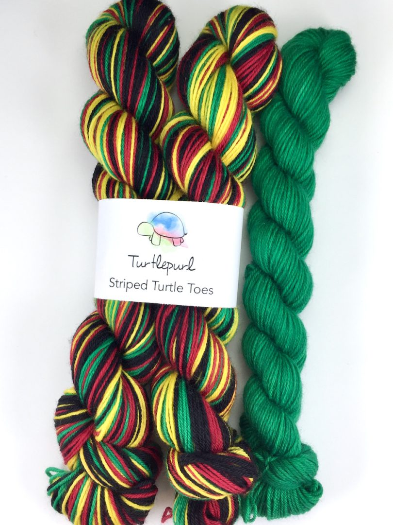 Rasta self-striping sock yarn