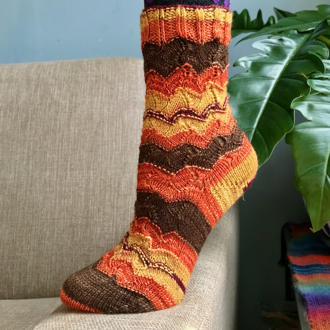 Serenity self-striping sock yarn