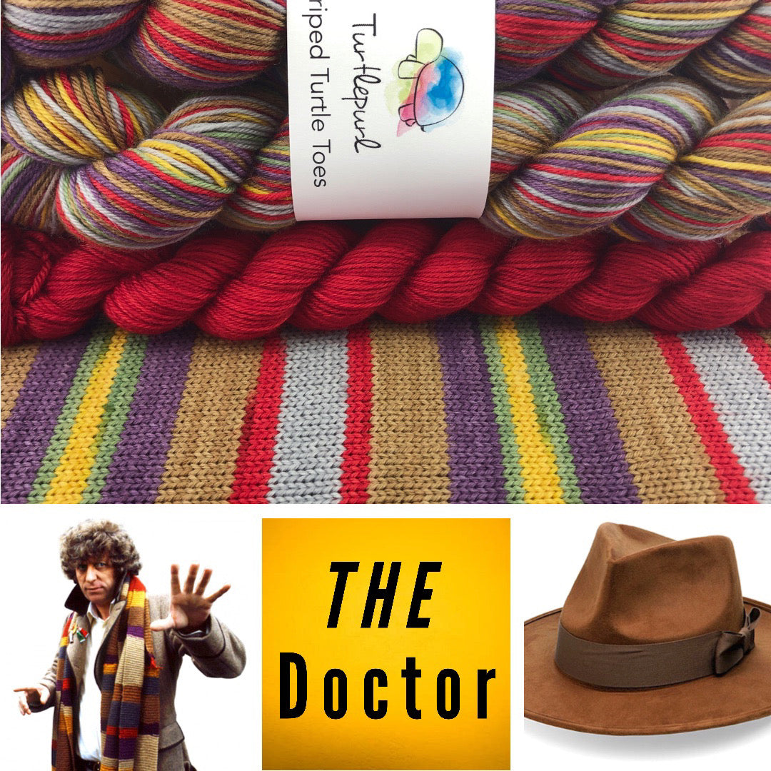 The Doctor self-striping sock yarn
