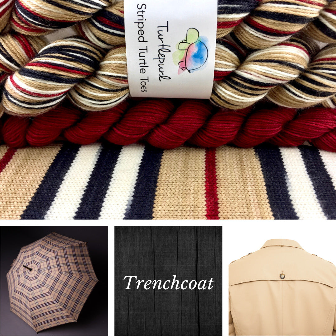 Trenchcoat self-striping sock yarn