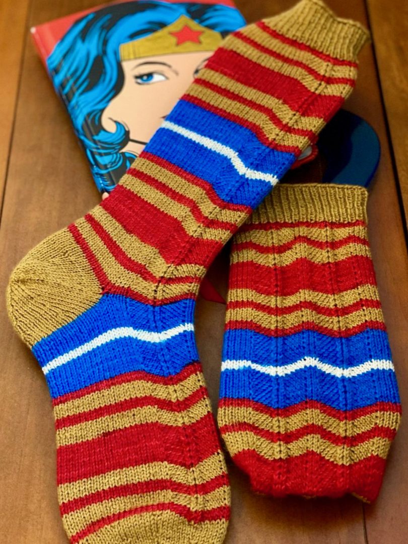 Warrior princess self-striping sock yarn