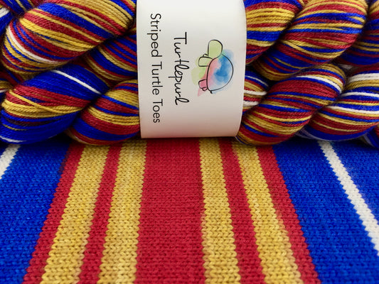 Warrior princess self-striping sock yarn