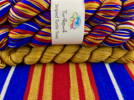 Warrior princess self-striping sock yarn