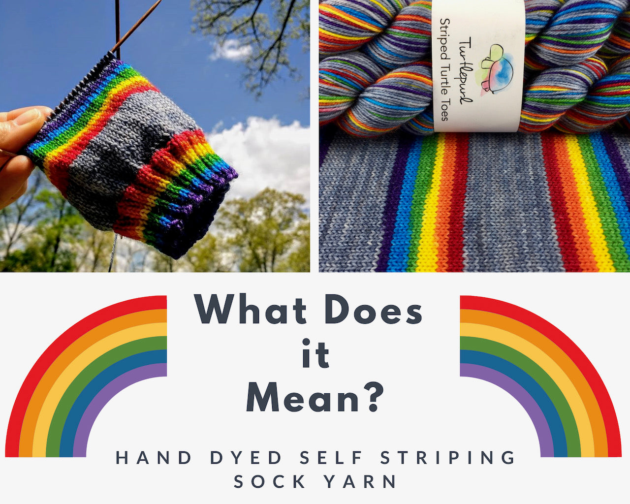 What does it mean self-striping sock yarn