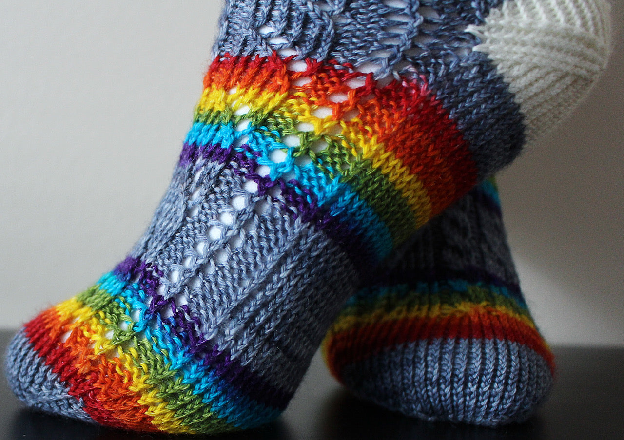 What does it mean self-striping sock yarn