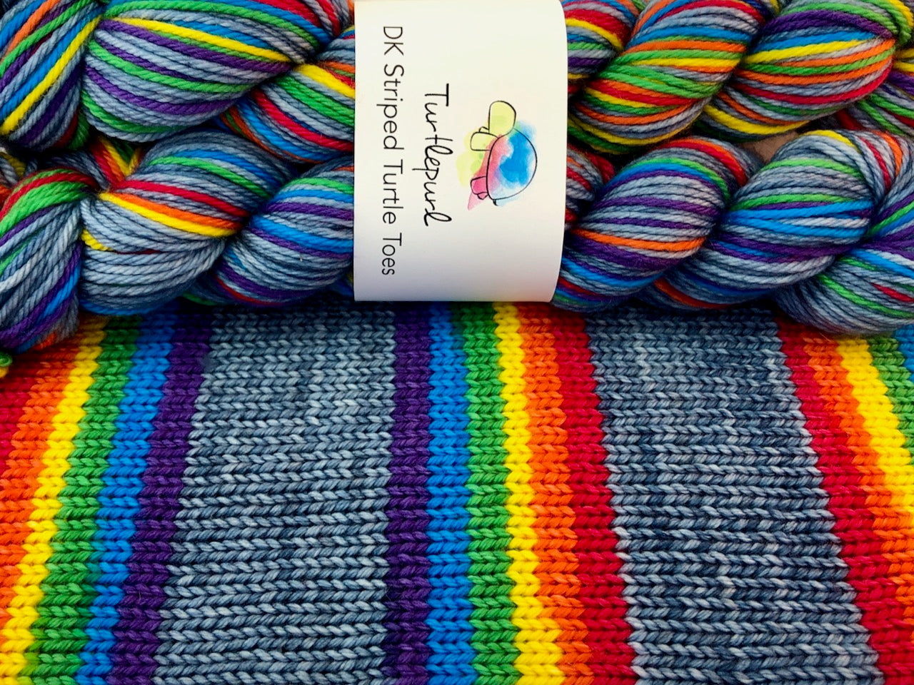 What does it mean self-striping sock yarn