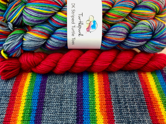What does it mean self-striping sock yarn