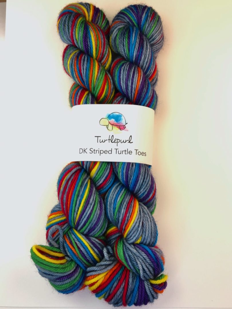 What does it mean self-striping sock yarn