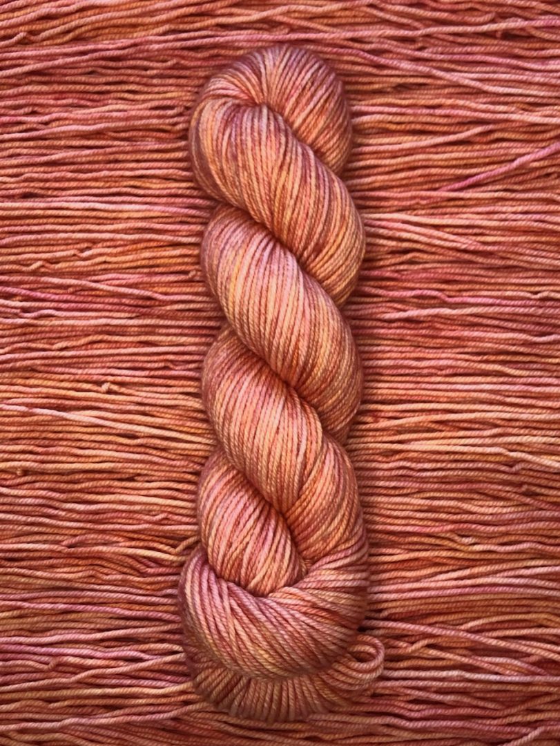 Worsted self-striping sock yarn